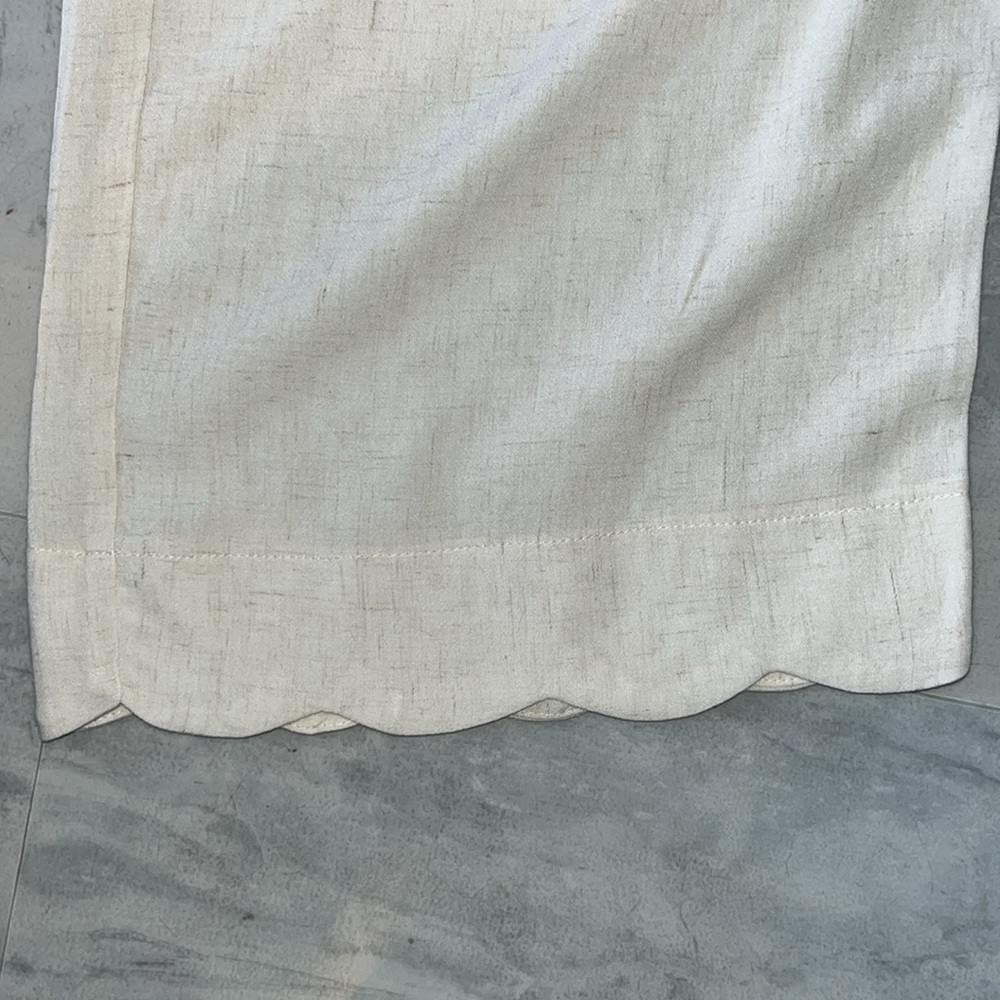 Monteau  Pants Linen paper bag  high waisted  wide leg  match belt  Size M NWOT - Picture 5 of 10